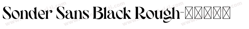 Sonder Sans Black Rough字体转换